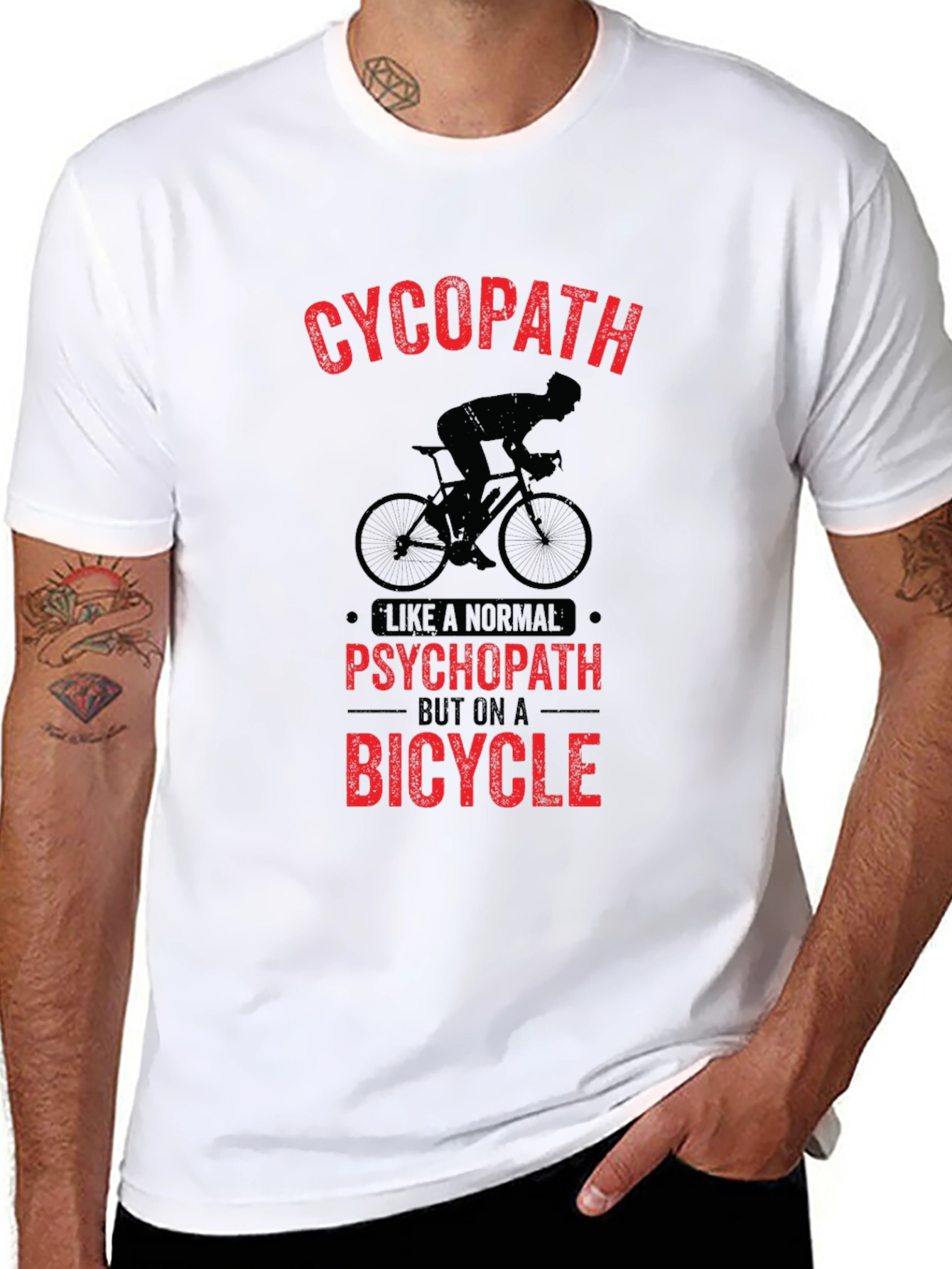 Cycopath Bicycle Graphic Tee - Black