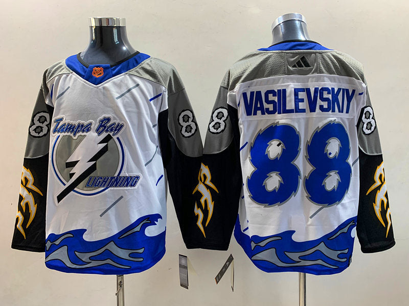 Men's Tampa Bay Lightning Andrei Vasilevskiy #88 White Home Breakaway Player Jerseys