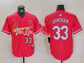 Men's St. Louis Cardinals Brendan Donovan #33 Red 2024 City Connect Limited Player Jerseys