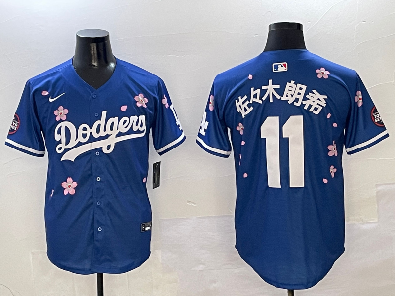Men's Los Angeles Dodgers Roki Sasaki #11 Royal Game Jerseys