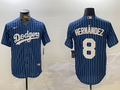 Men's Los Angeles Dodgers Enrique Hernandez #8 Blue Player Jerseys