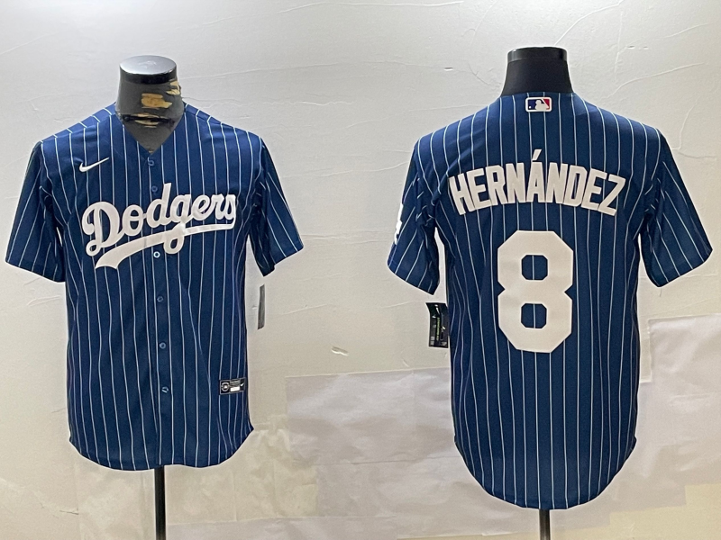 Men's Los Angeles Dodgers Enrique Hernandez #8 Blue Player Jerseys