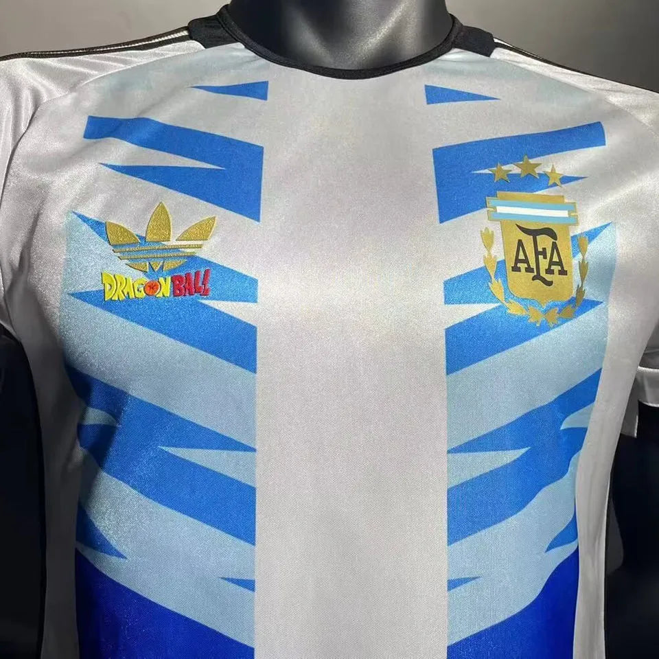 2024/25 Argentina Dragon Ball Player Version Soccer Jersey Detail 1