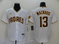 Men's San Diego Padres #13 Manny Machado White Stitched Jerseys
