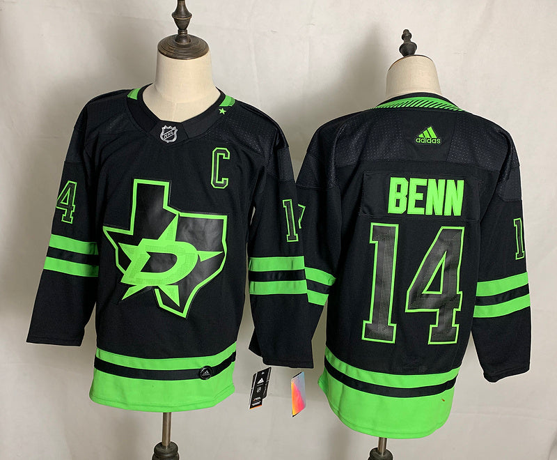 Men's Dallas Stars Jamie Benn #14 Black Alternate Premier Breakaway Player Jerseys
