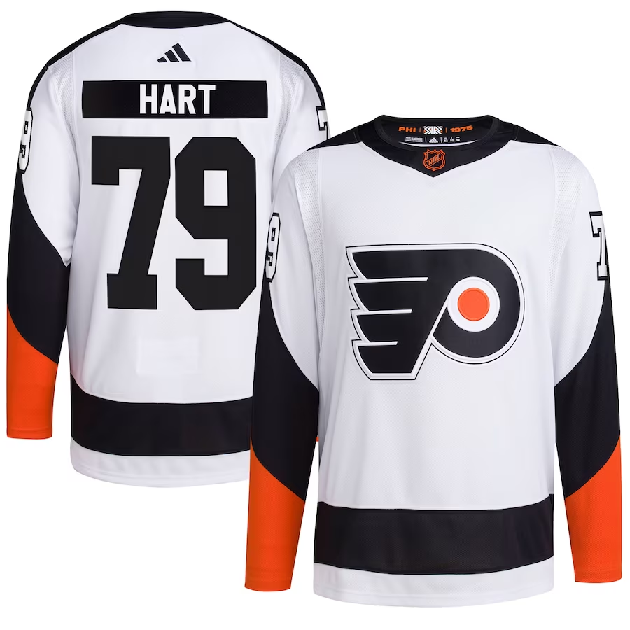 Men's Philadelphia Flyers Carter Hart #79 White Replica Player Jerseys