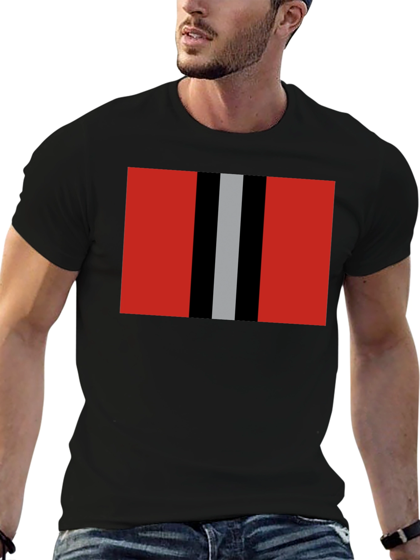 Modern Stripe Graphic Tee
