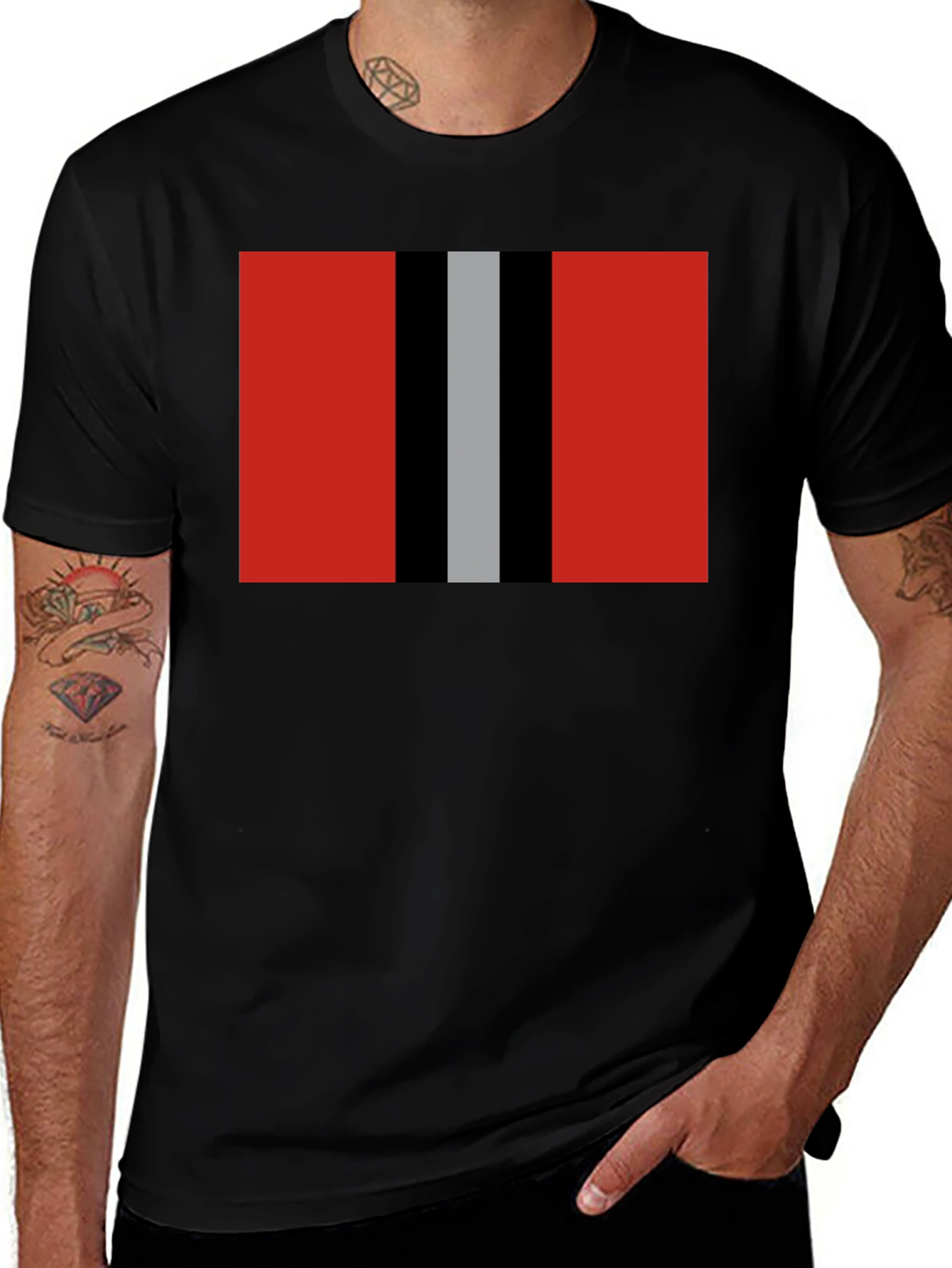 Modern Stripe Graphic Tee