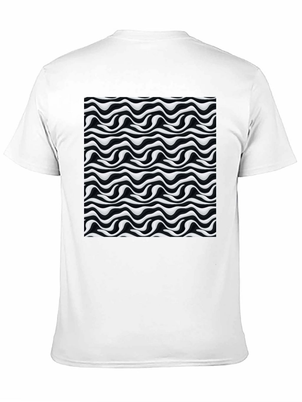 Abstract Wave Black T-Shirt