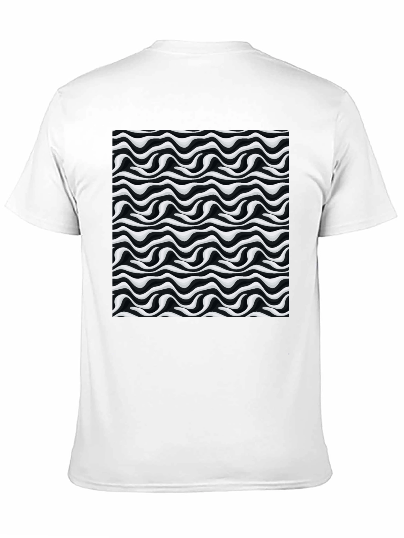 Abstract Wave Black T-Shirt