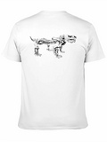 Black T-Rex Skeleton Graphic Tee