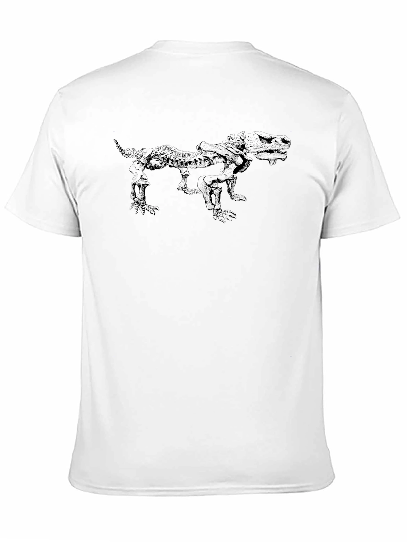 Black T-Rex Skeleton Graphic Tee
