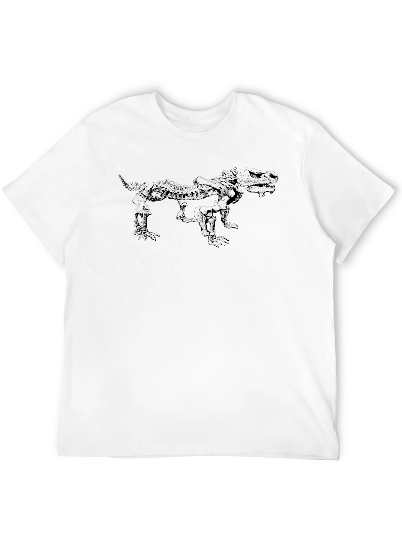 Black T-Rex Skeleton Graphic Tee