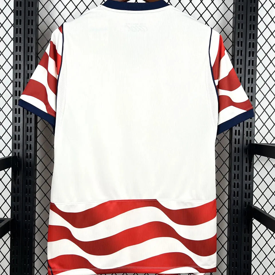 2026/27 U.S Home Fans Soccer Jersey (Have Right Patch 有右臂章 黑底白字） Detail 3