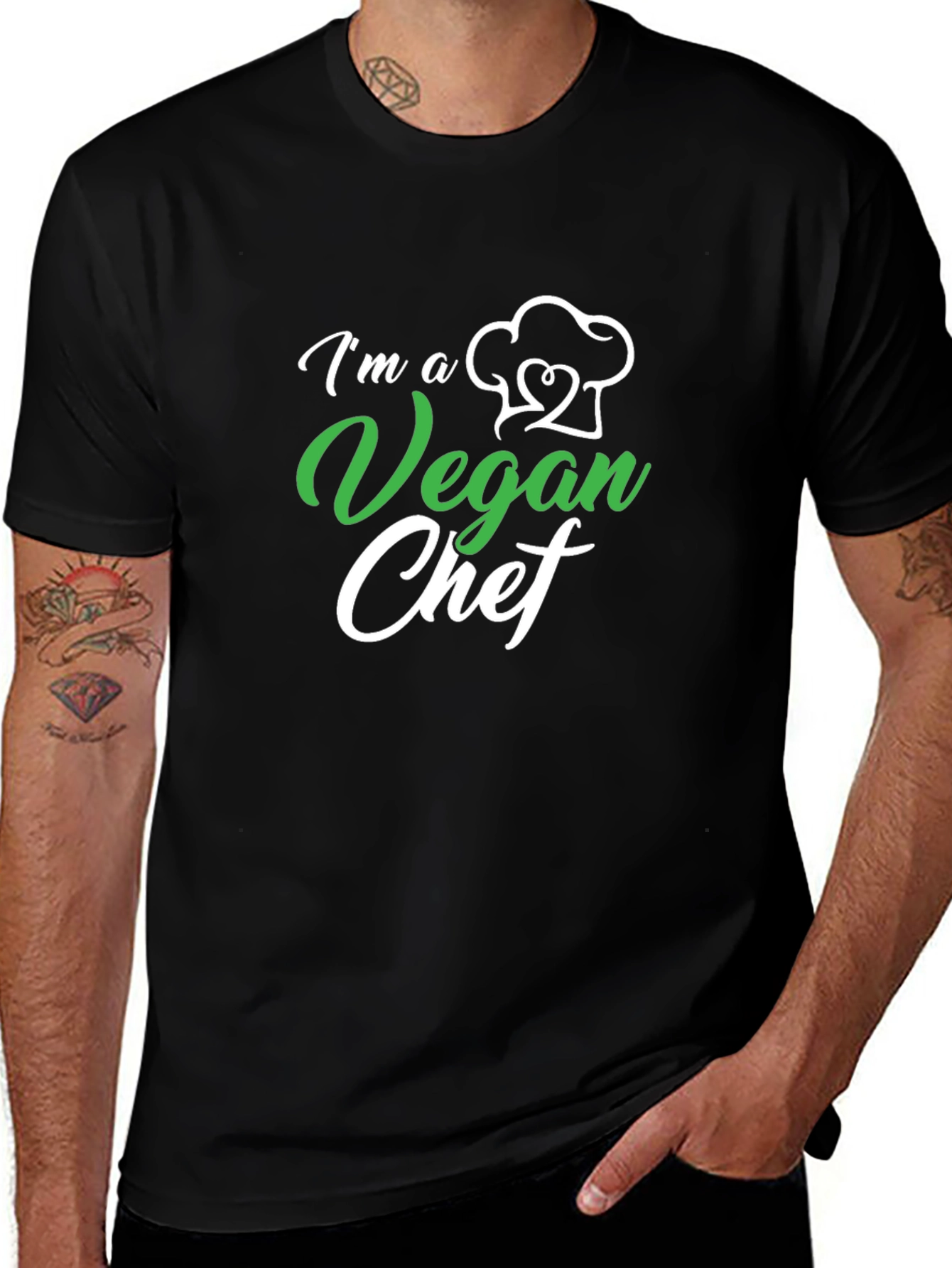 Vegan Chef Graphic Tee -  Im a Vegan Chef T-Shirt