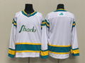 Men's San Jose Sharks White Reverse Retro 2.0 Authentic Blank Jerseys