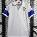 2004 Brazil Away White Retro Soccer Jersey Front
