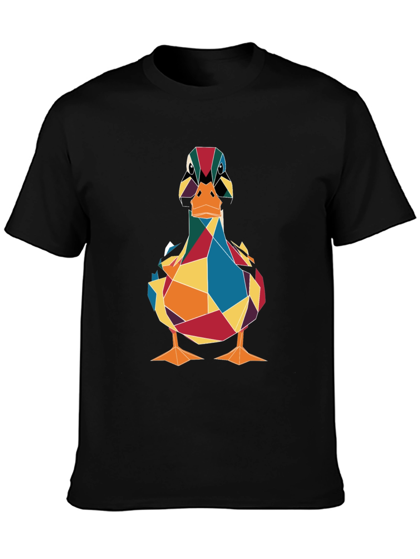 Geometric Duck Graphic Tee - Stylish Mens T-Shirt