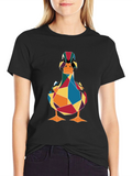 Geometric Duck Graphic Tee - Stylish Mens T-Shirt