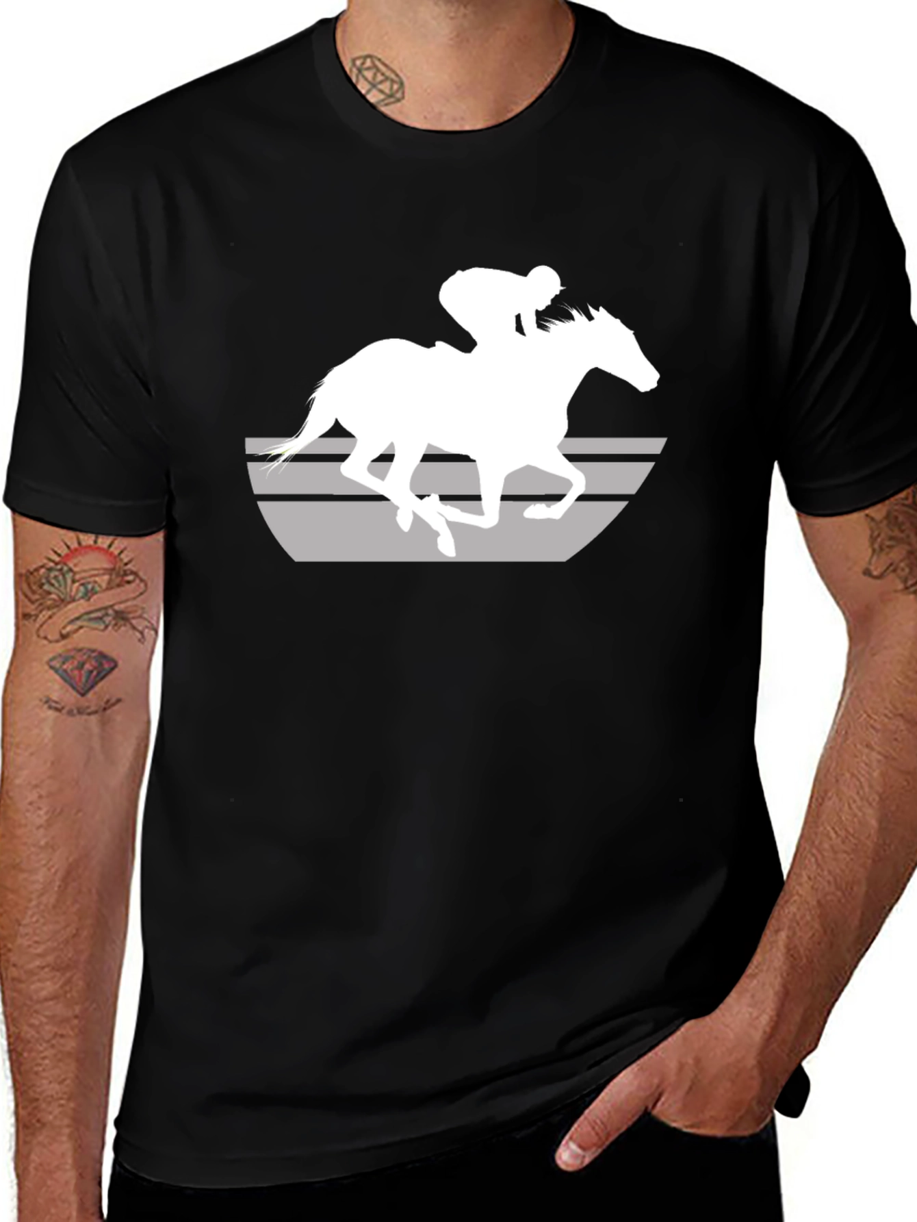 Horse Racing Graphic T-Shirt