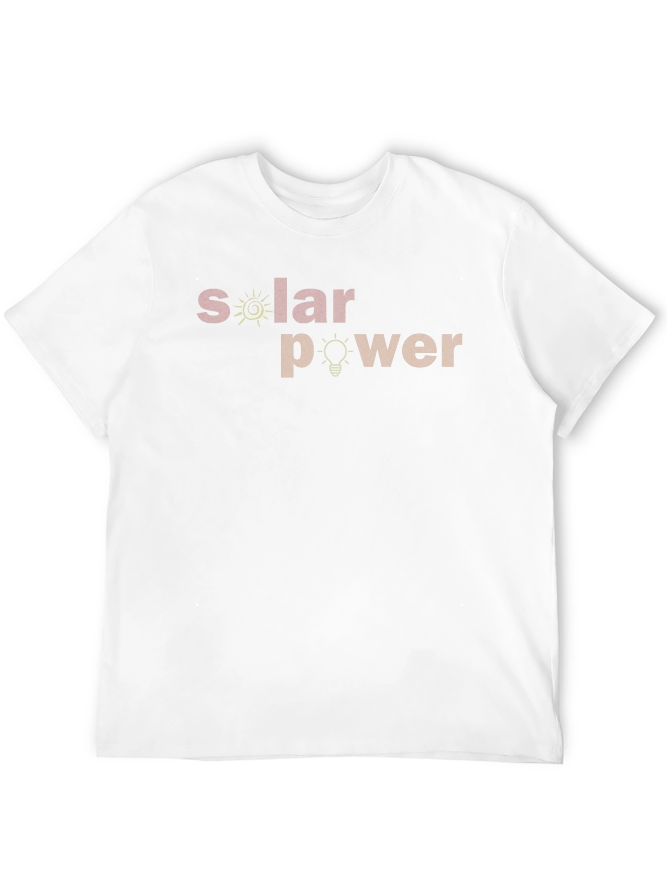 Solar Power Graphic T-Shirt Black Crew Neck
