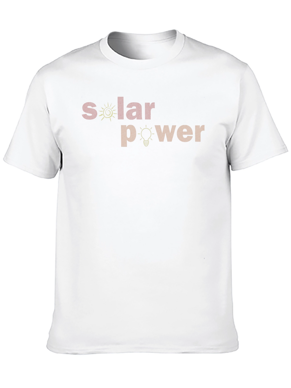 Solar Power Graphic T-Shirt Black Crew Neck