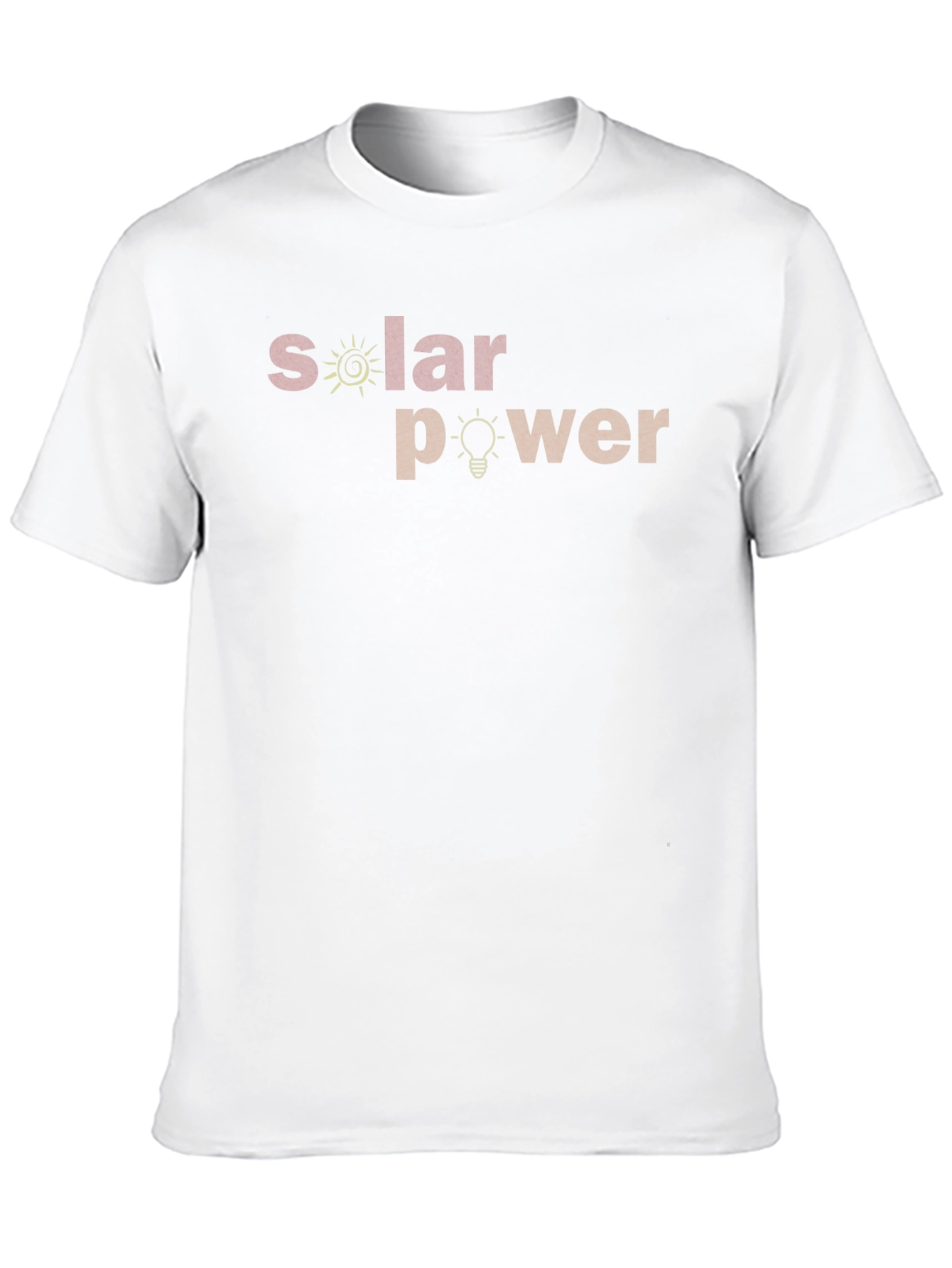 Solar Power Graphic T-Shirt Black Crew Neck