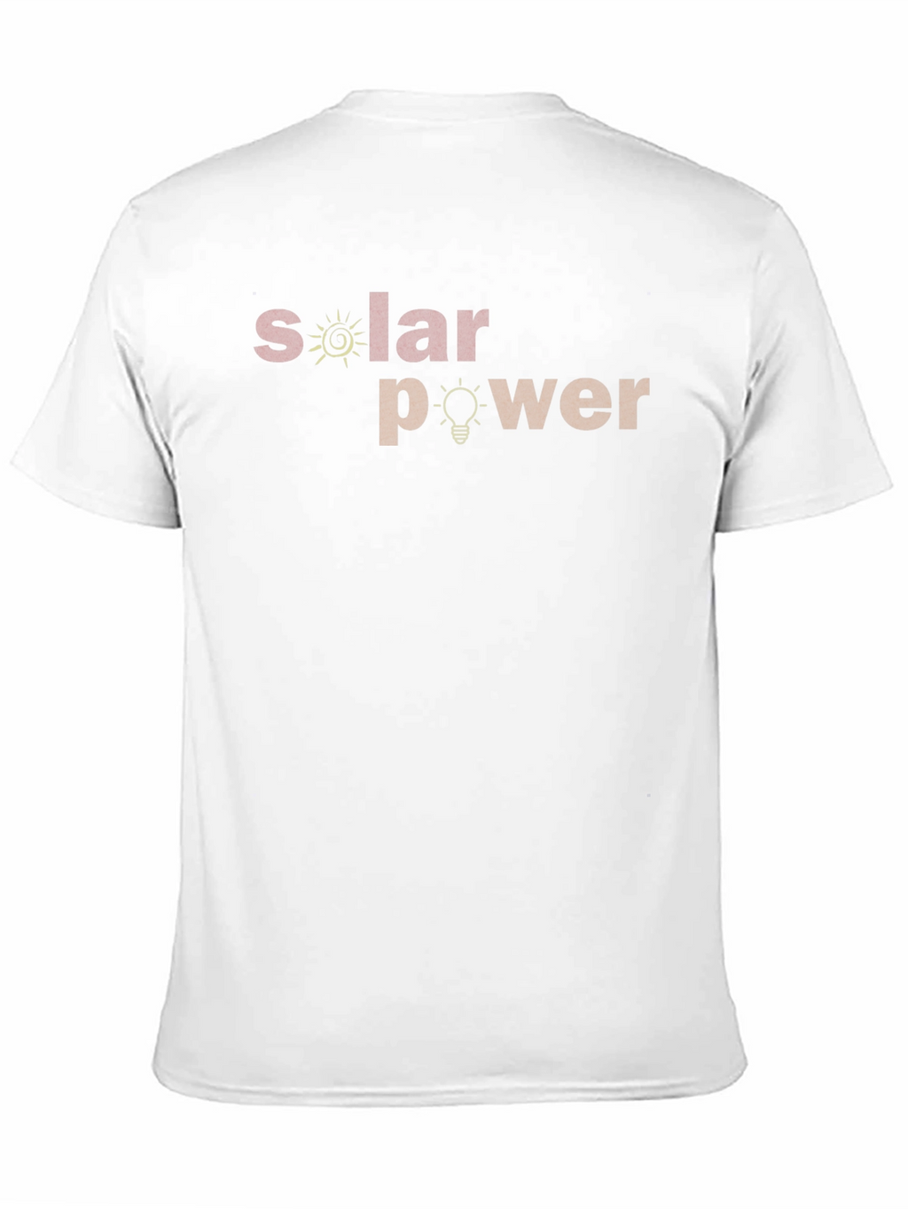 Solar Power Graphic T-Shirt Black Crew Neck