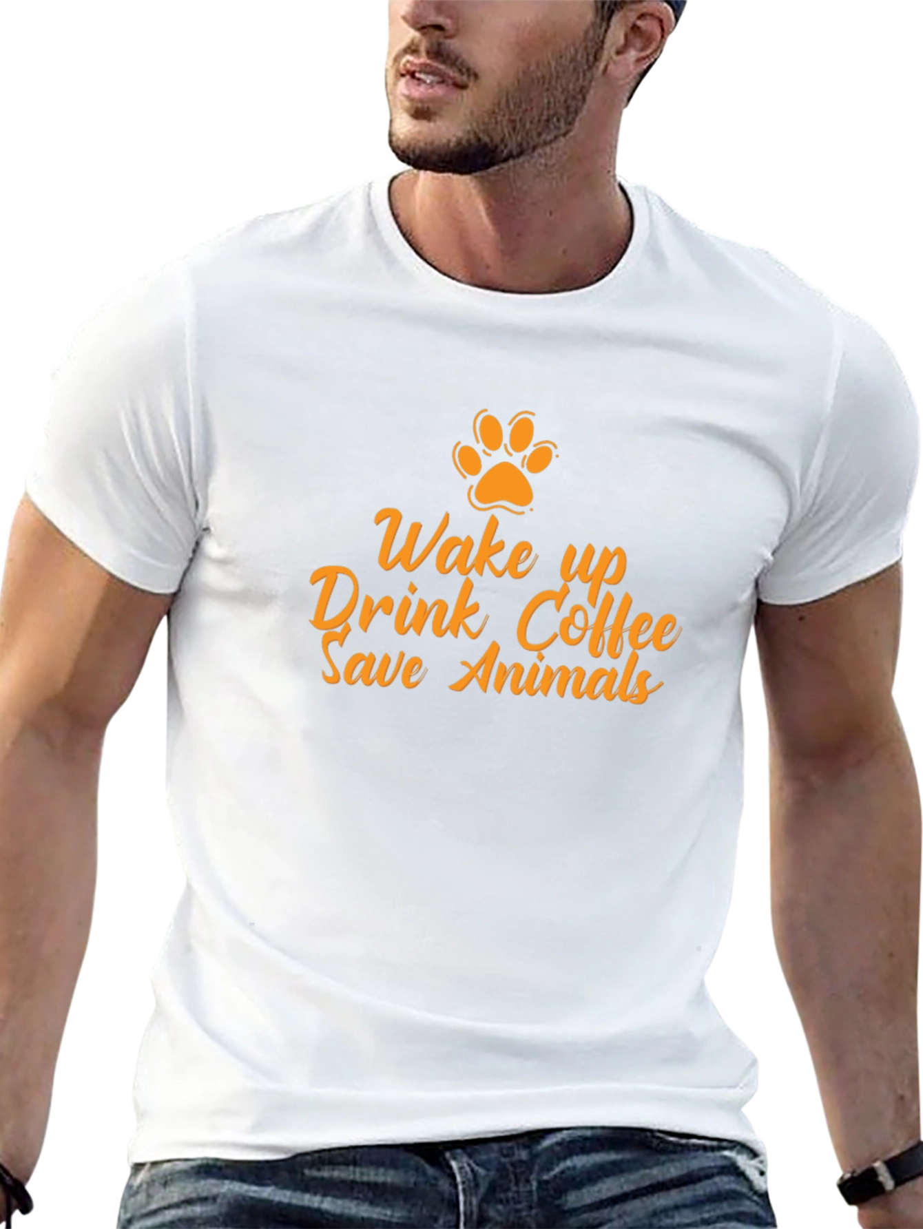 Wake Up Drink Coffee Save Animals T-Shirt