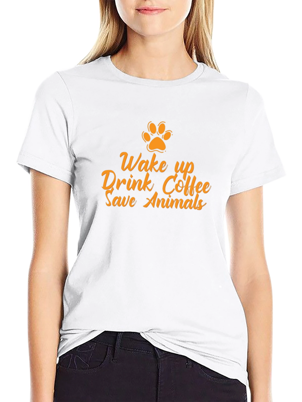 Wake Up Drink Coffee Save Animals T-Shirt