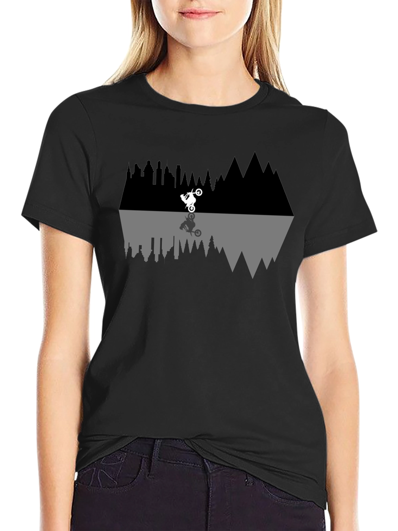 Motorcycle Reflection T-Shirt - Urban Adventure