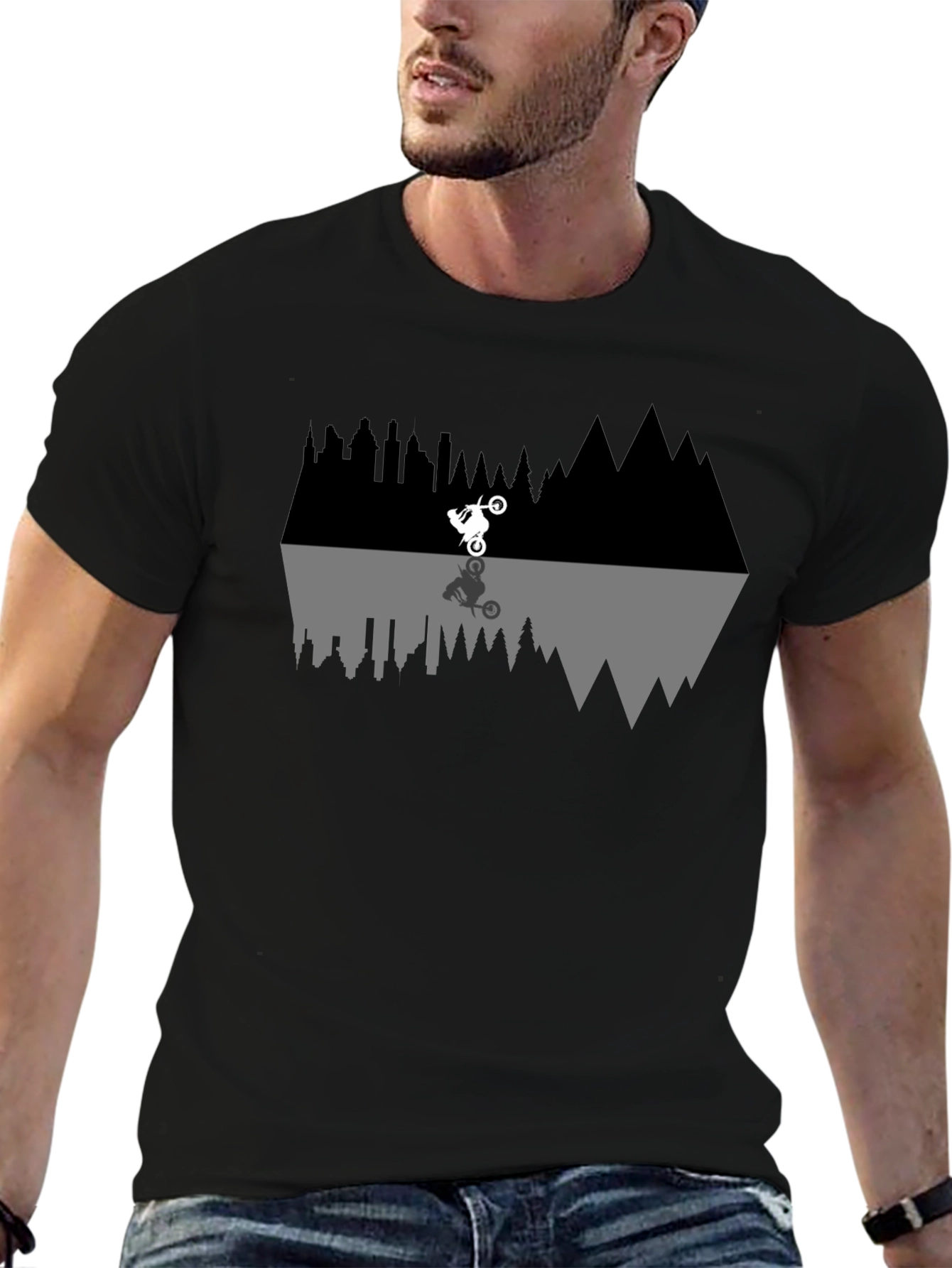 Motorcycle Reflection T-Shirt - Urban Adventure