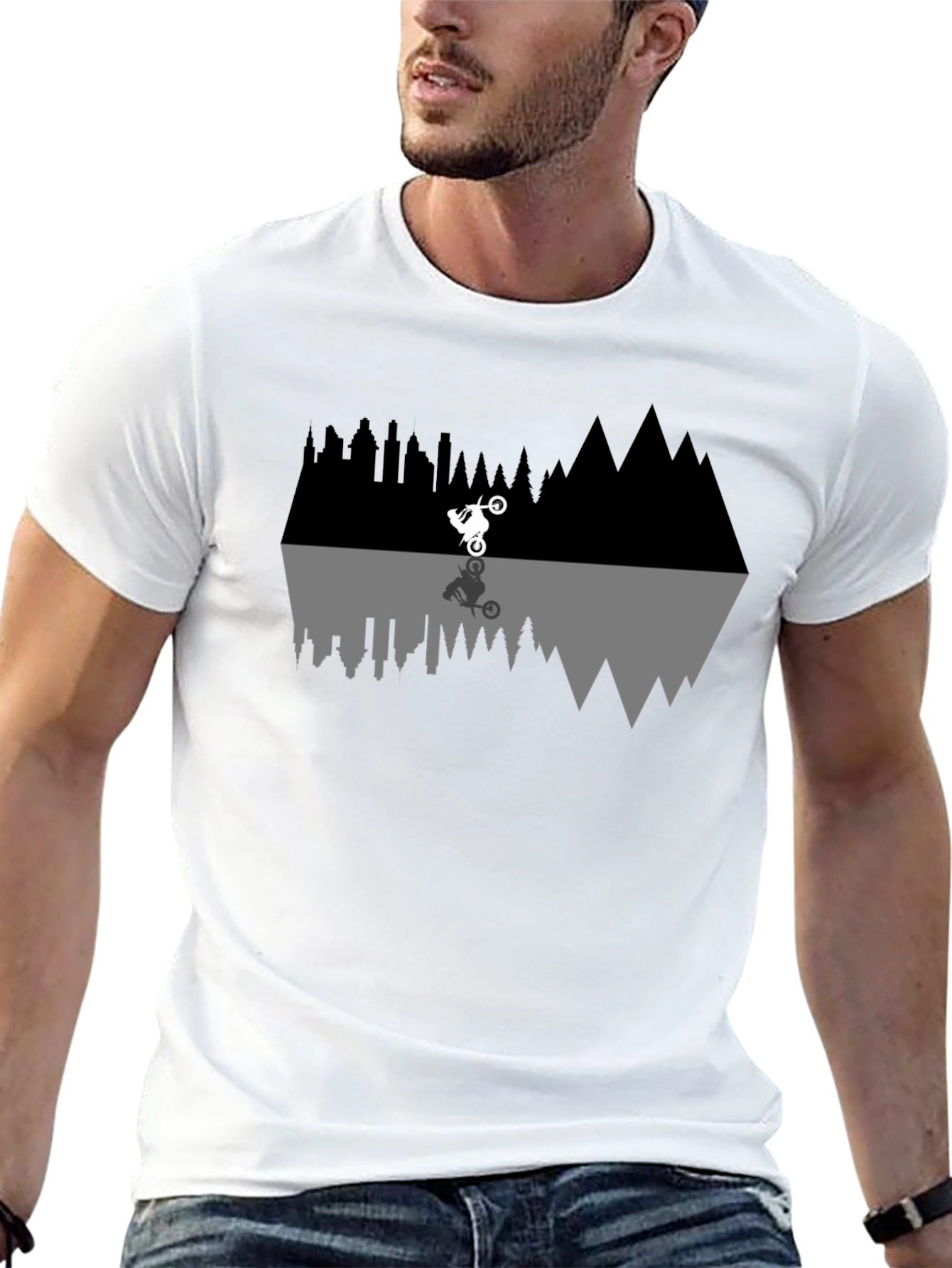 Motorcycle Reflection T-Shirt - Urban Adventure