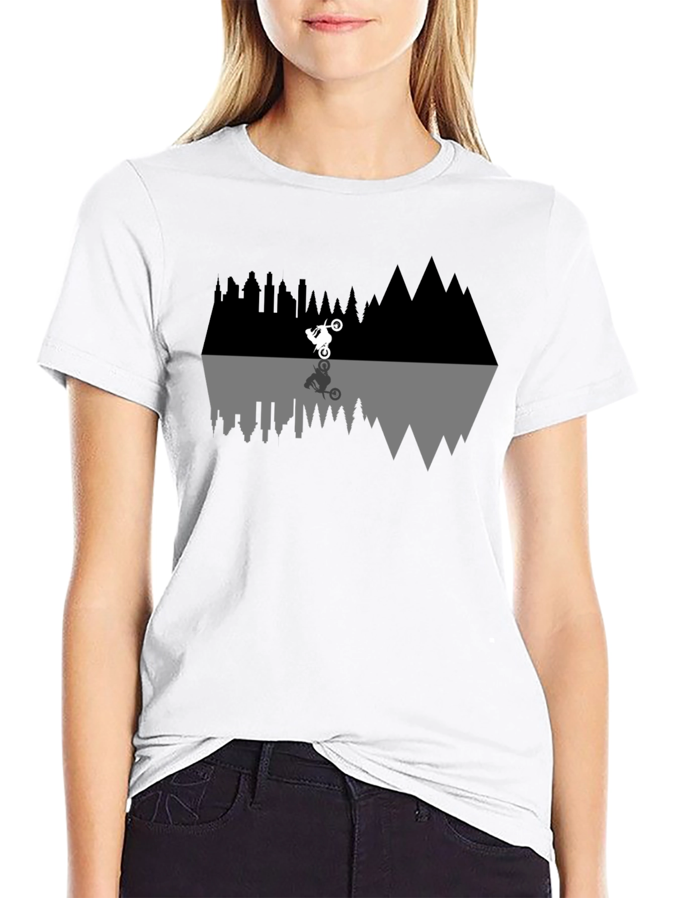 Motorcycle Reflection T-Shirt - Urban Adventure