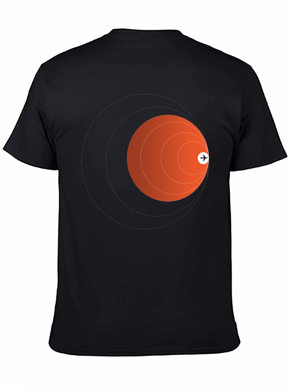 Airplane Trajectory Black T-Shirt