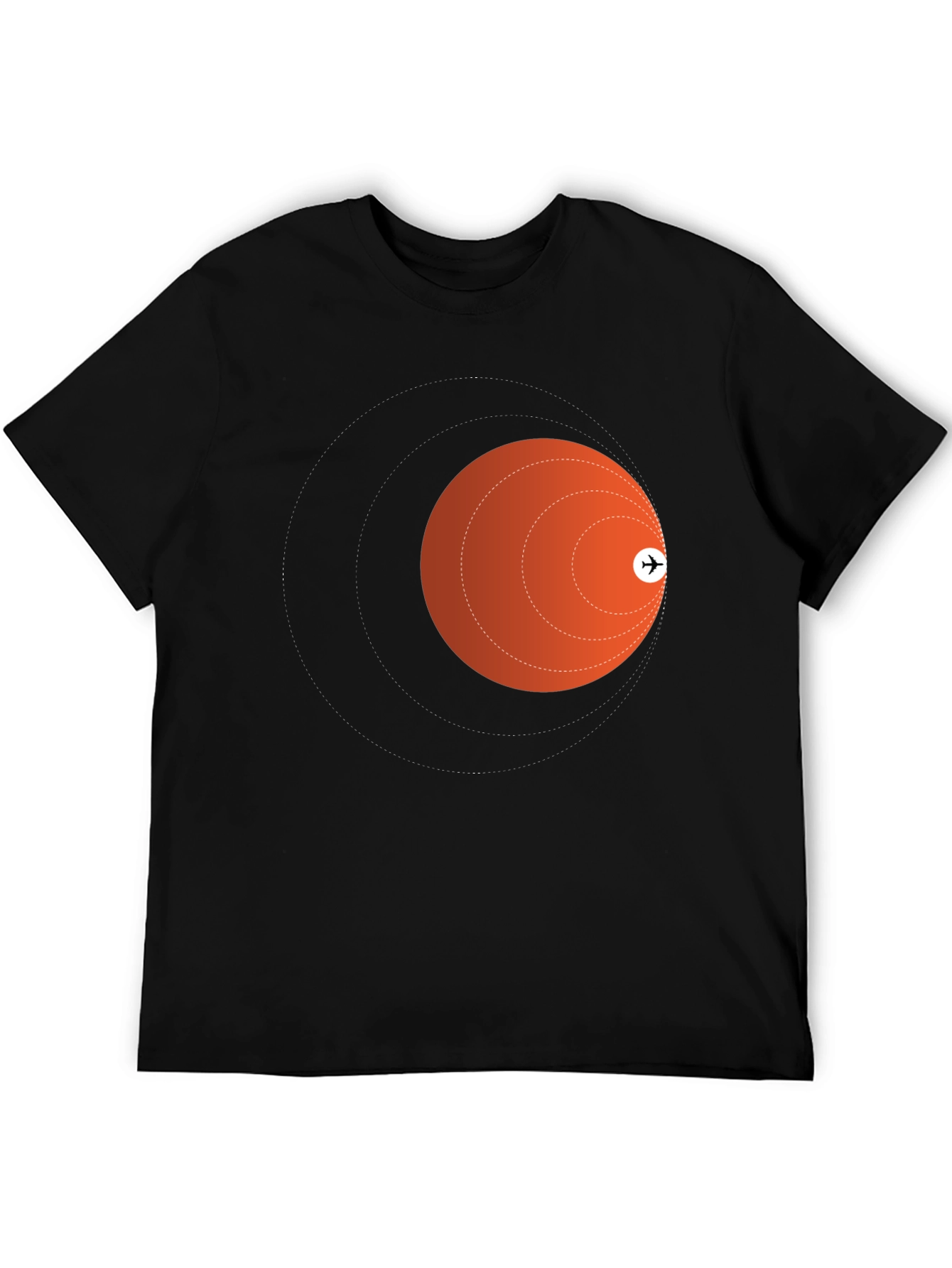 Airplane Trajectory Black T-Shirt