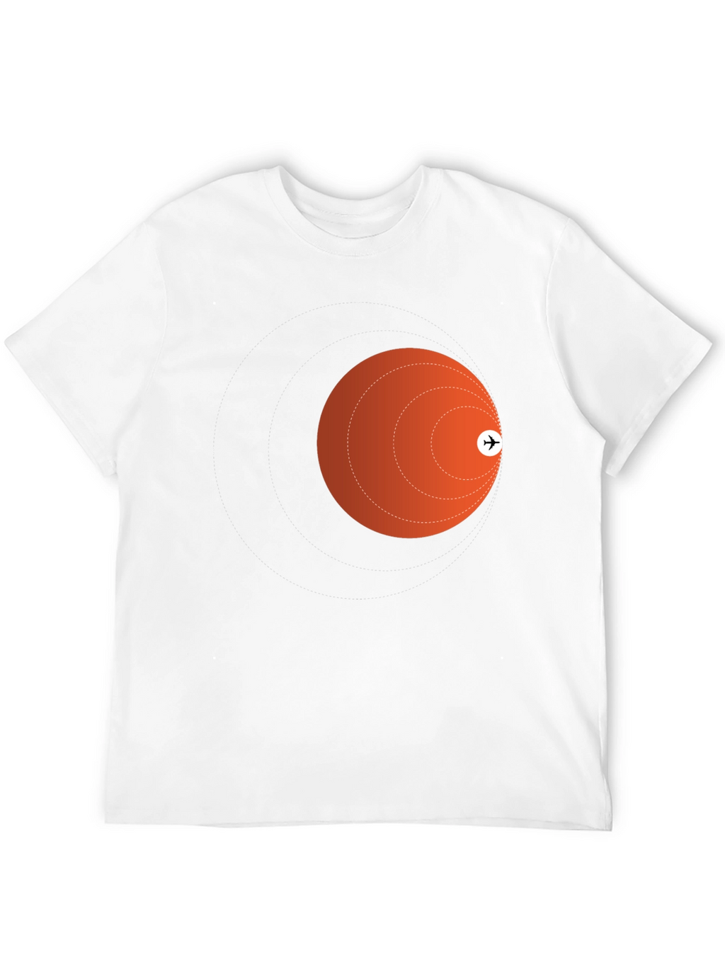 Airplane Trajectory Black T-Shirt