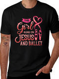 Girl Runs on Jesus and Ballet Black T-Shirt