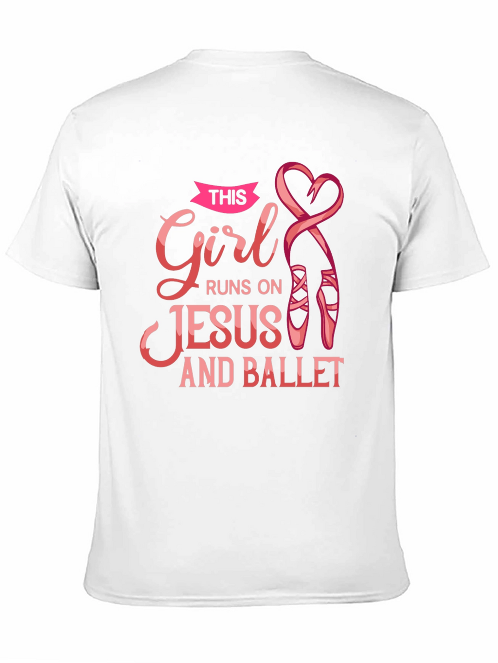 Girl Runs on Jesus and Ballet Black T-Shirt