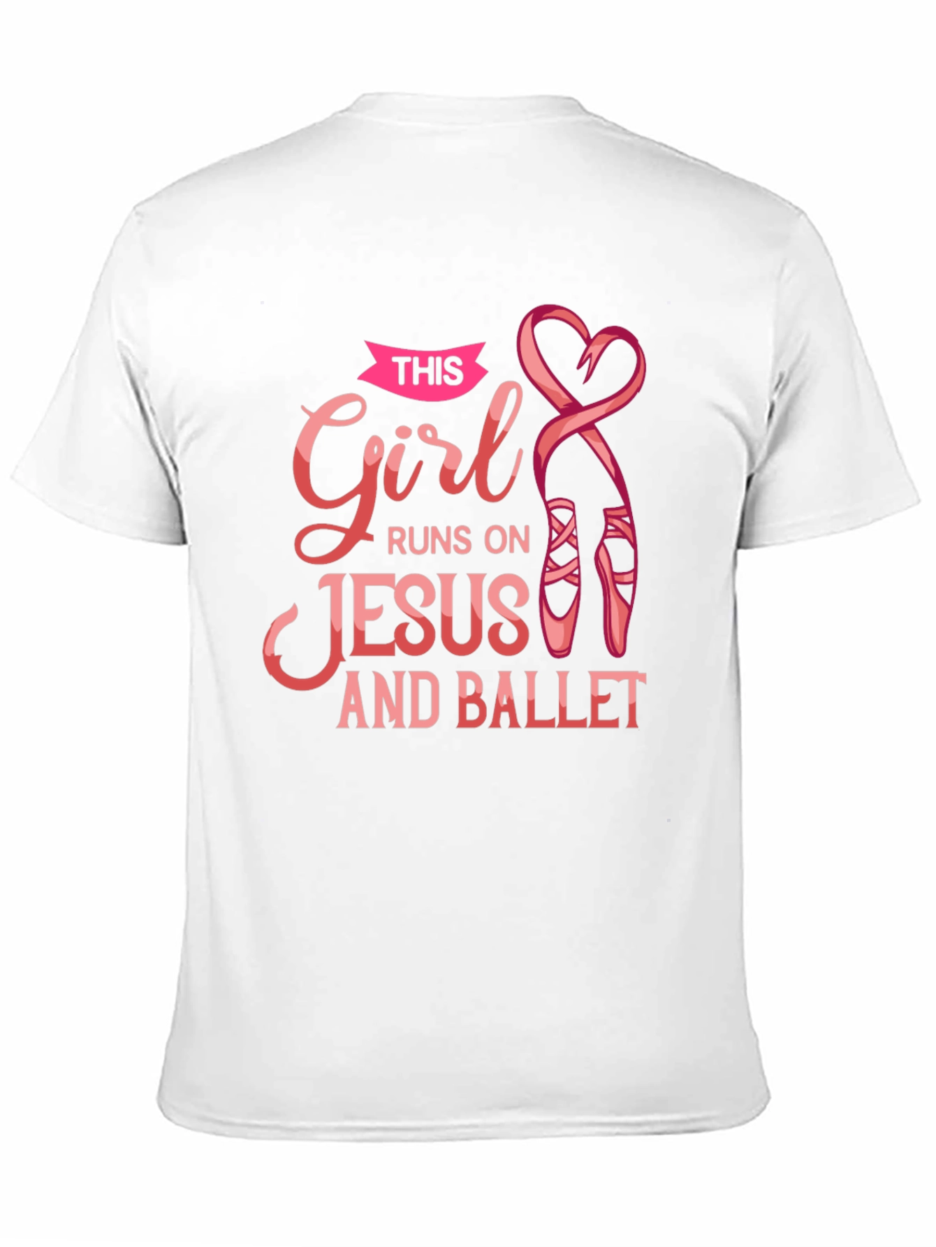 Girl Runs on Jesus and Ballet Black T-Shirt