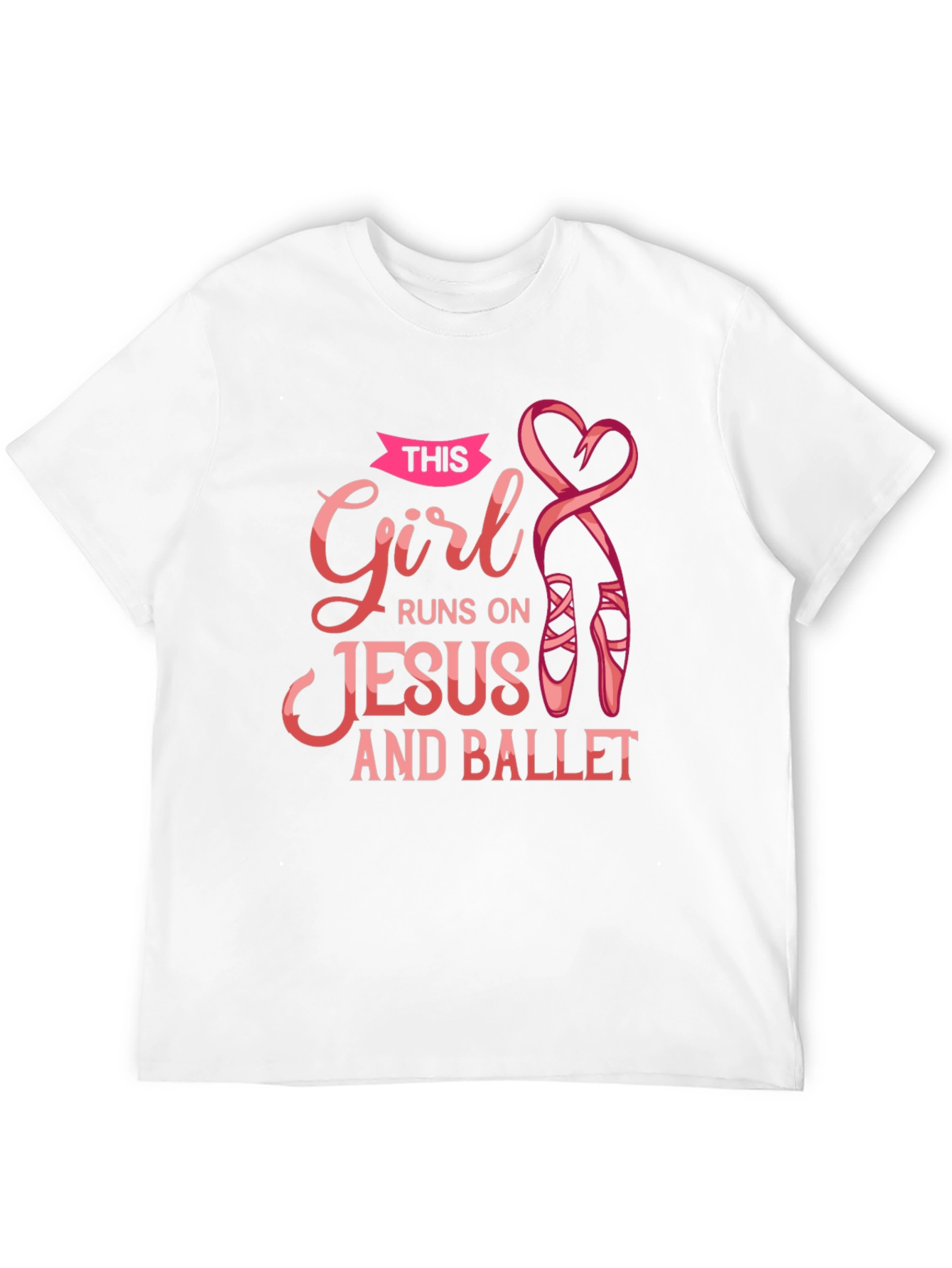 Girl Runs on Jesus and Ballet Black T-Shirt