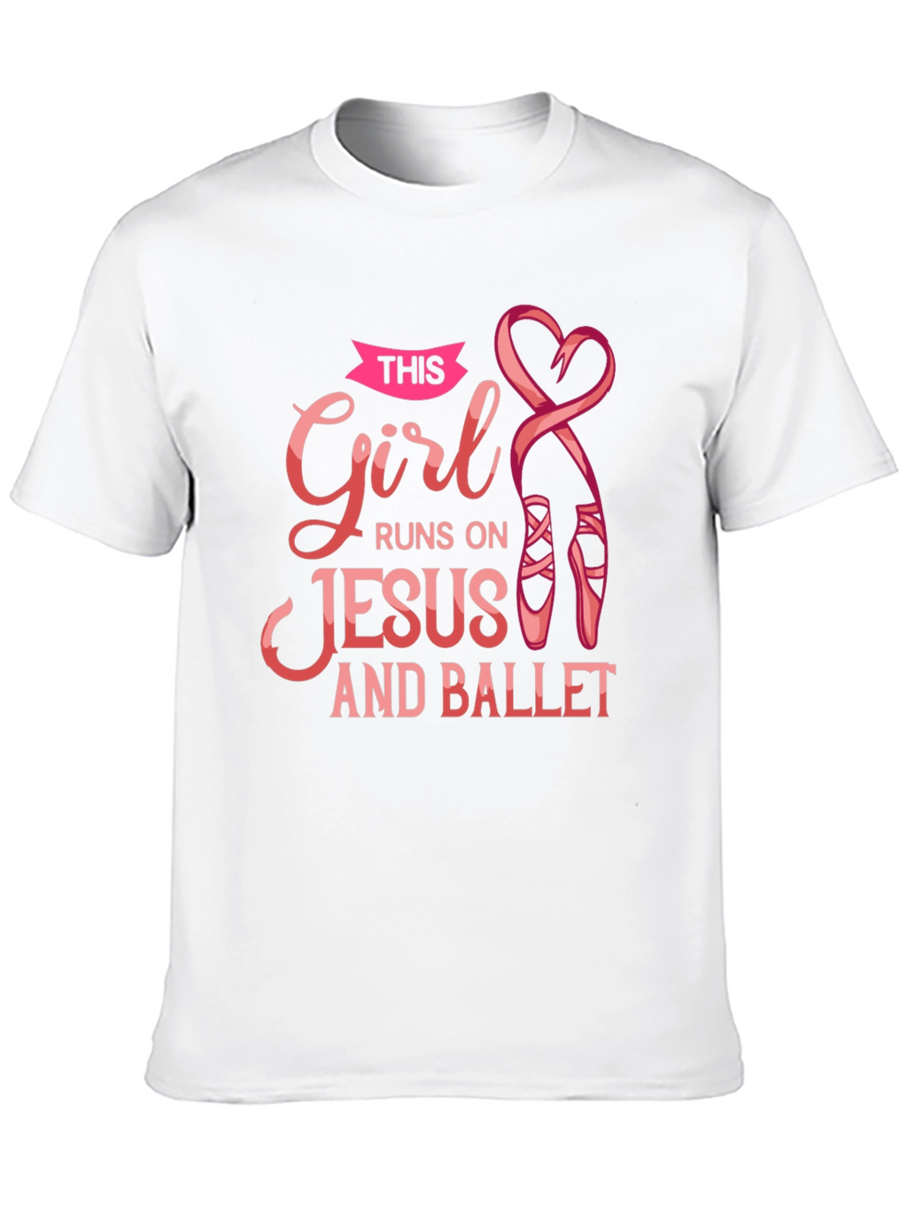 Girl Runs on Jesus and Ballet Black T-Shirt