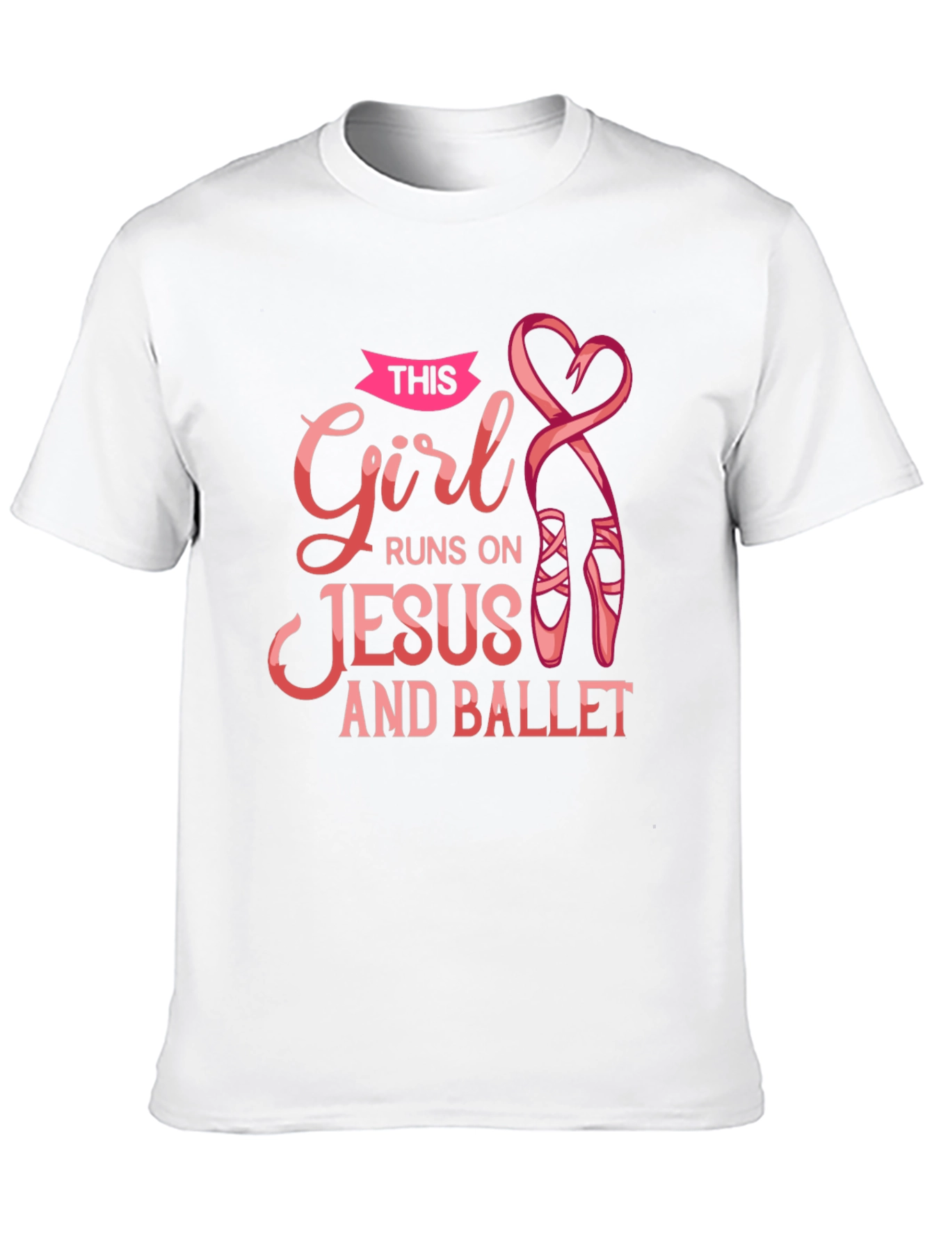 Girl Runs on Jesus and Ballet Black T-Shirt