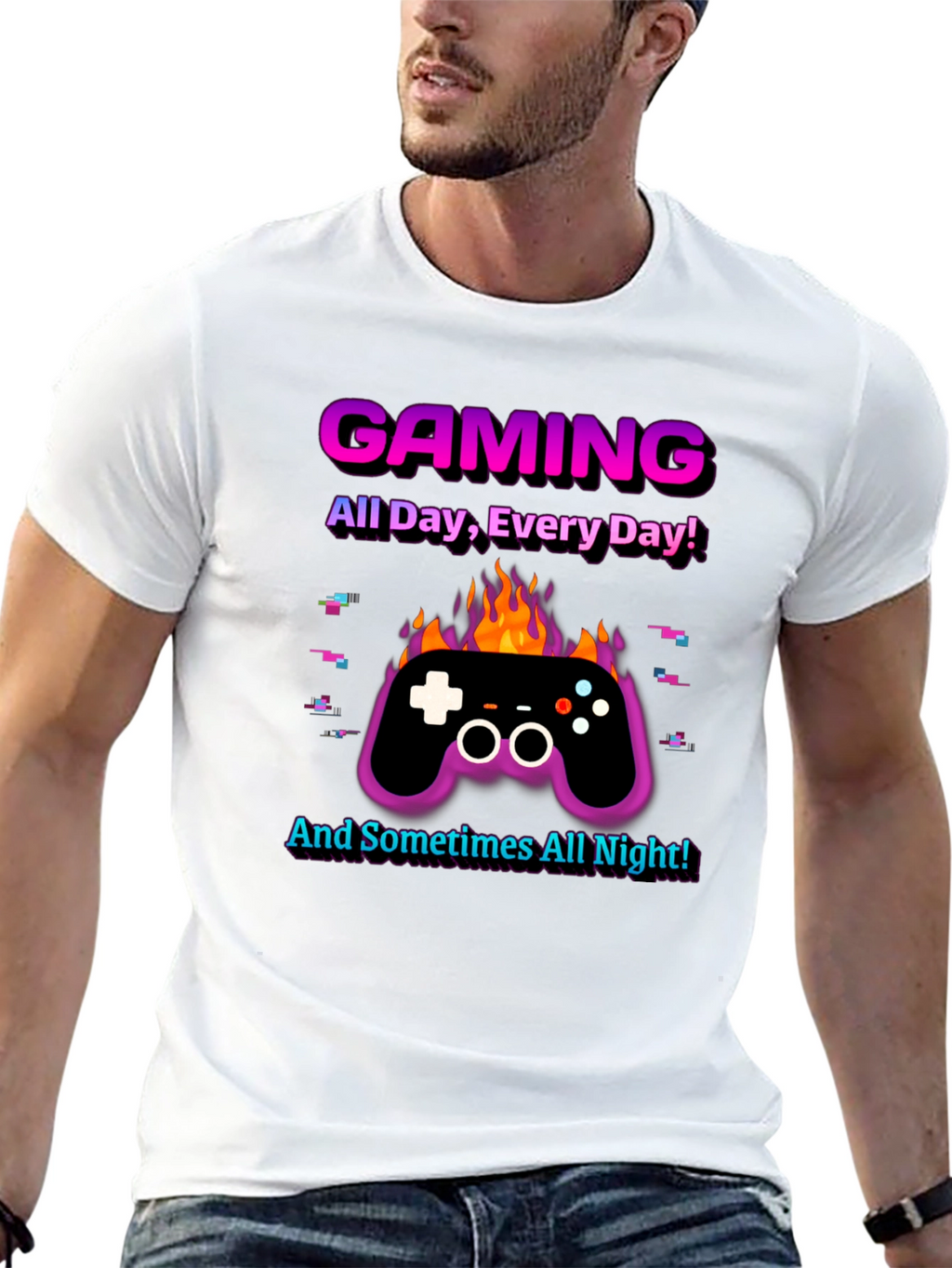 Gaming All Day Every Day Black T-Shirt