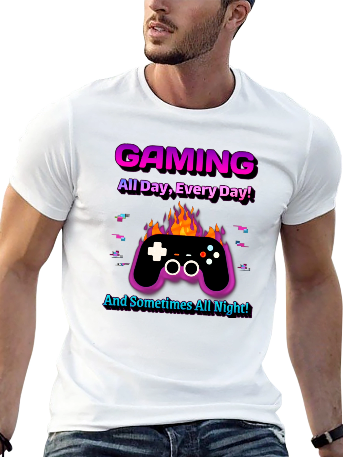 Gaming All Day Every Day Black T-Shirt