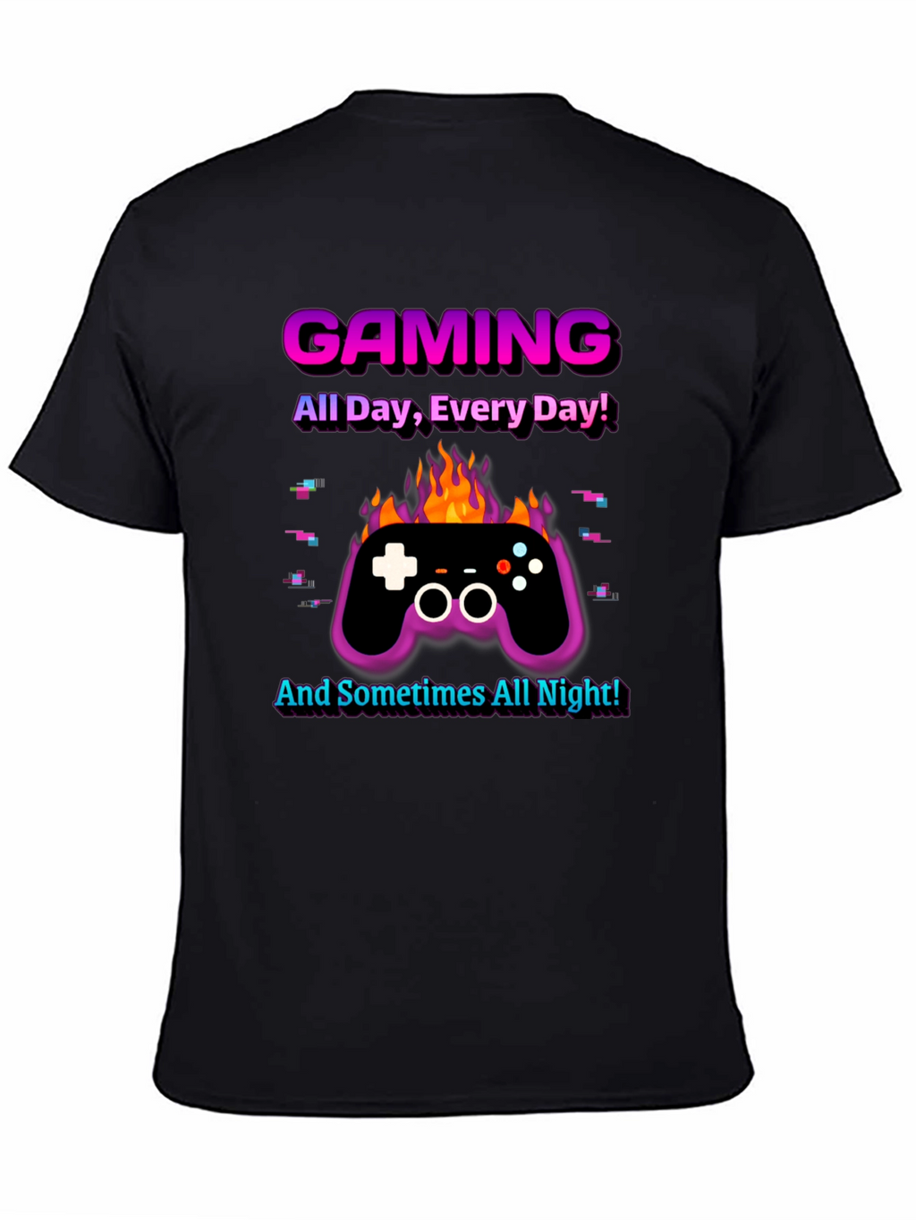 Gaming All Day Every Day Black T-Shirt