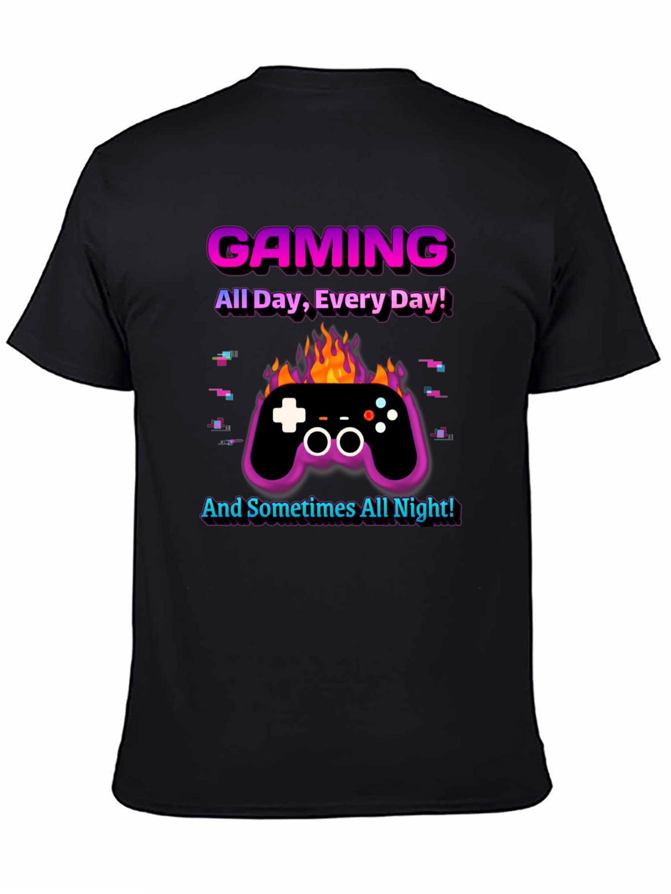 Gaming All Day Every Day Black T-Shirt