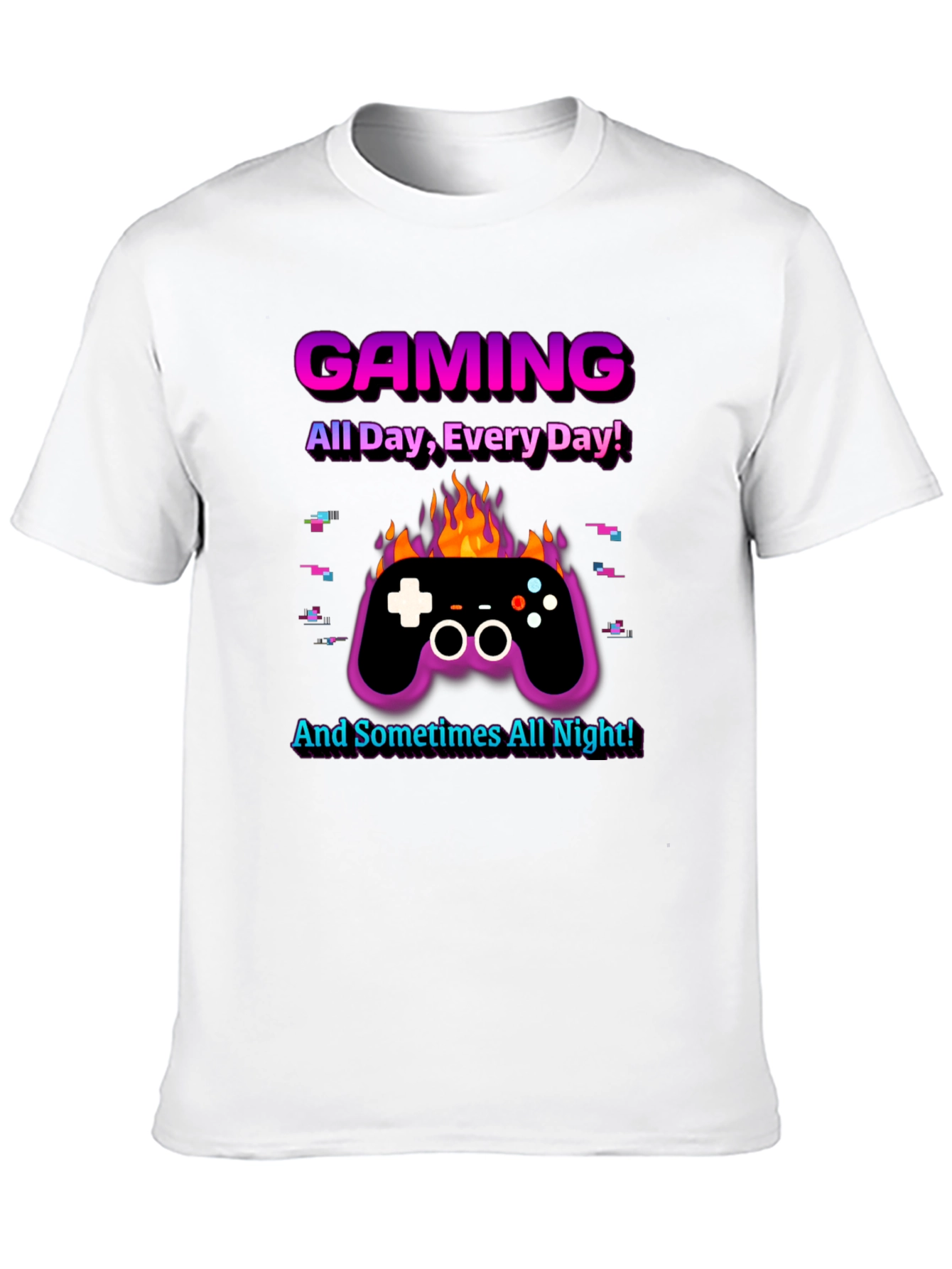 Gaming All Day Every Day Black T-Shirt