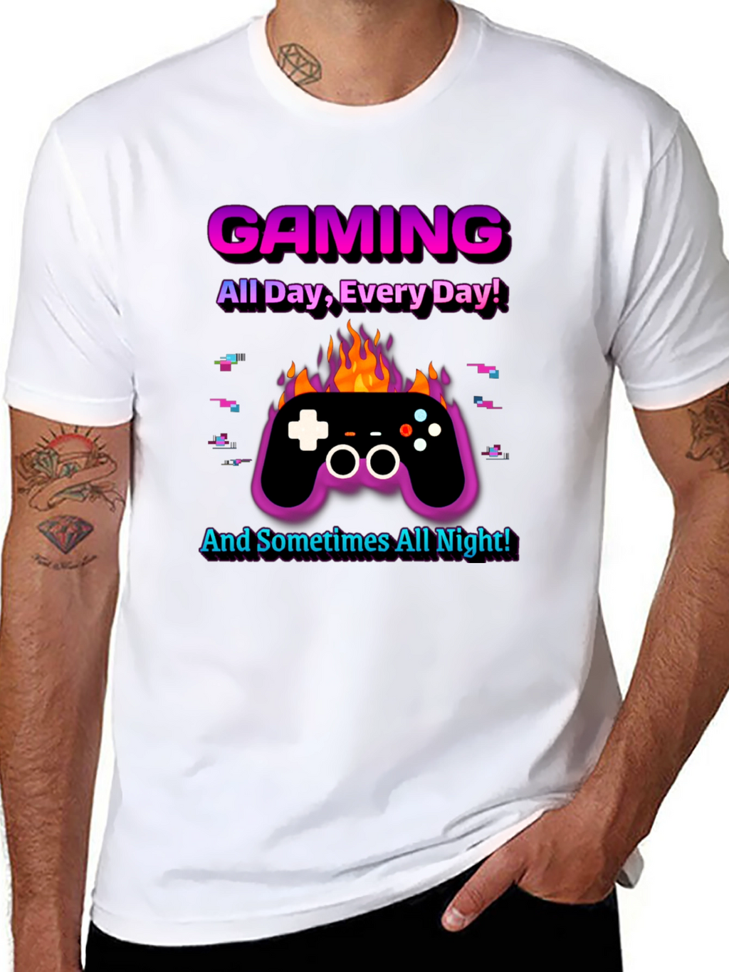 Gaming All Day Every Day Black T-Shirt