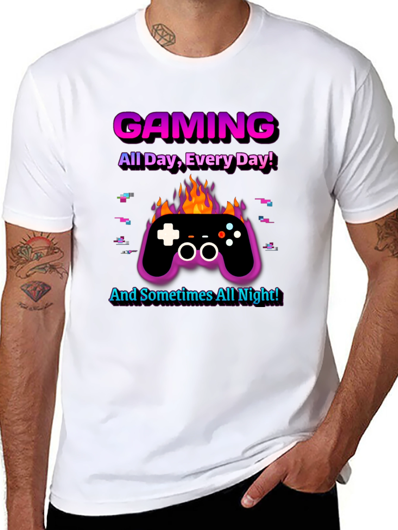 Gaming All Day Every Day Black T-Shirt